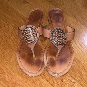 Coach Leather Flip Flops